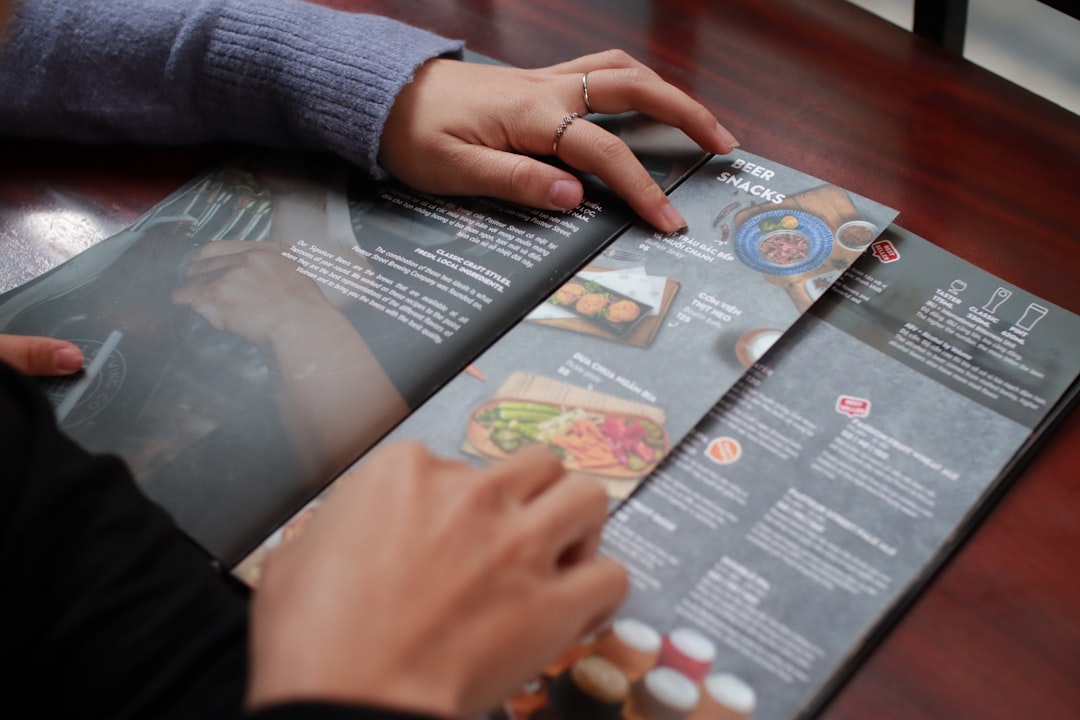 Digital Menu on Tablet